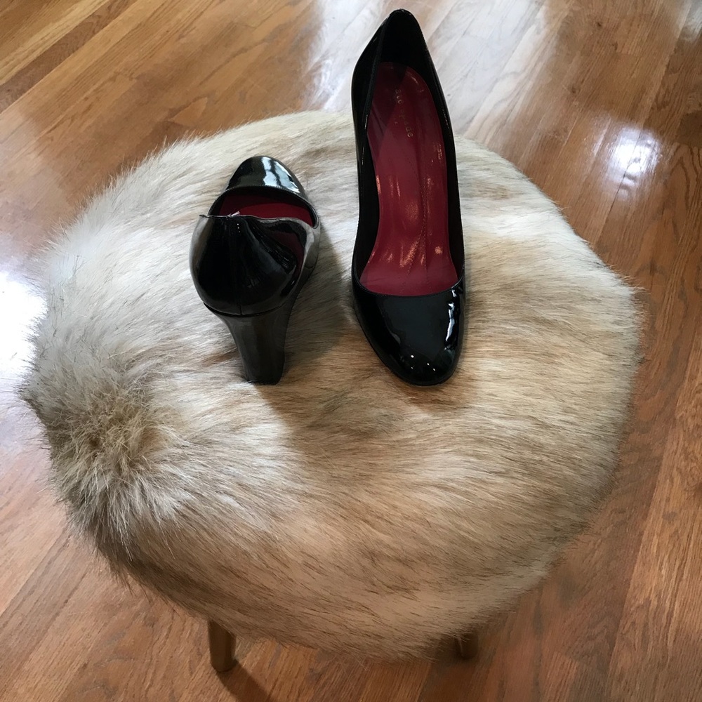 Kate Spade Black Patent Wedge Heel, size 8